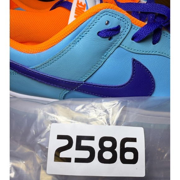 Nike Dunk Low SE Baltic Blue Total Orange 12 Men HQ1538-416 Blue Royal Sneaker - Picture 9 of 9
